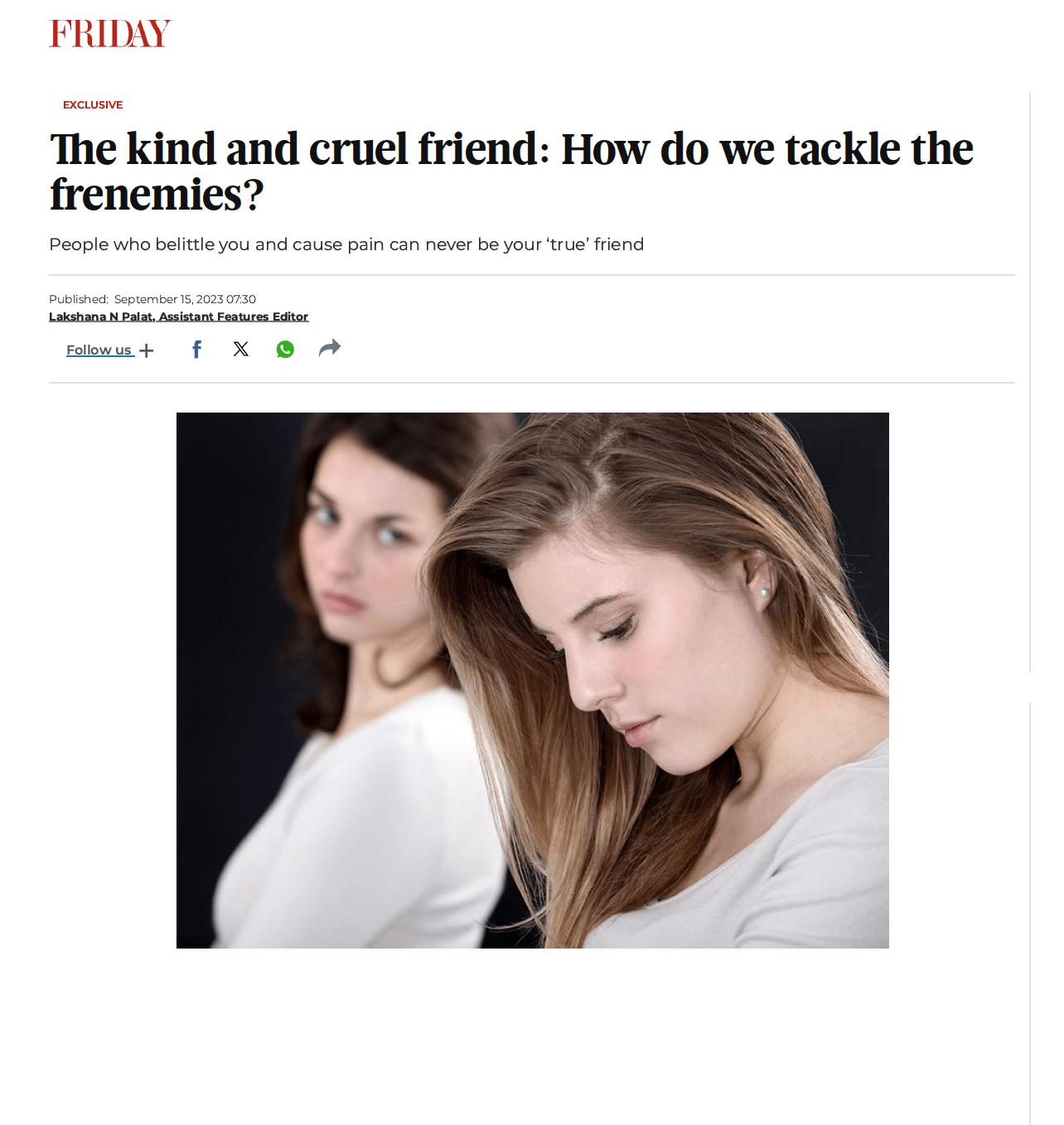 The kind and cruel friend: How do we tackle the frenemies?